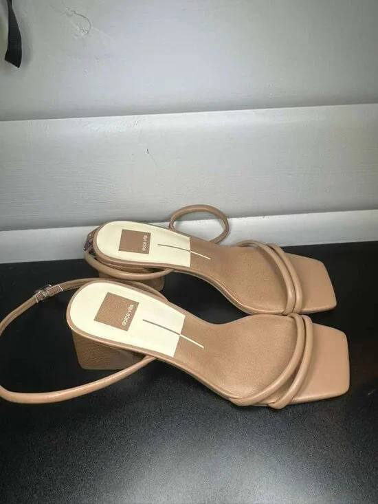 Dolce Vita Marcy Block Heel Sandal in Cafe Stella Size 9 NWT - Picture 3 of 4